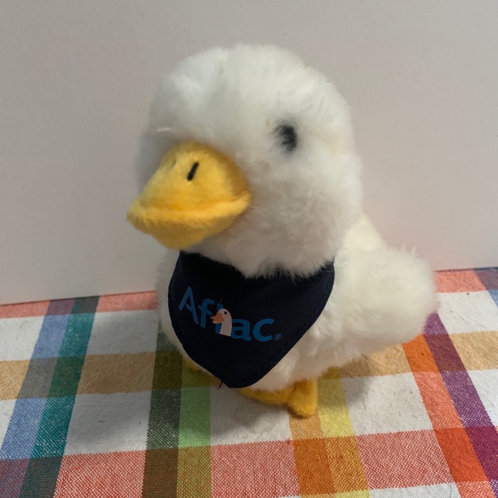 AFLAC Talking Duck 6" Stuffed  Plush Navy Blue AFLAC Scarf
